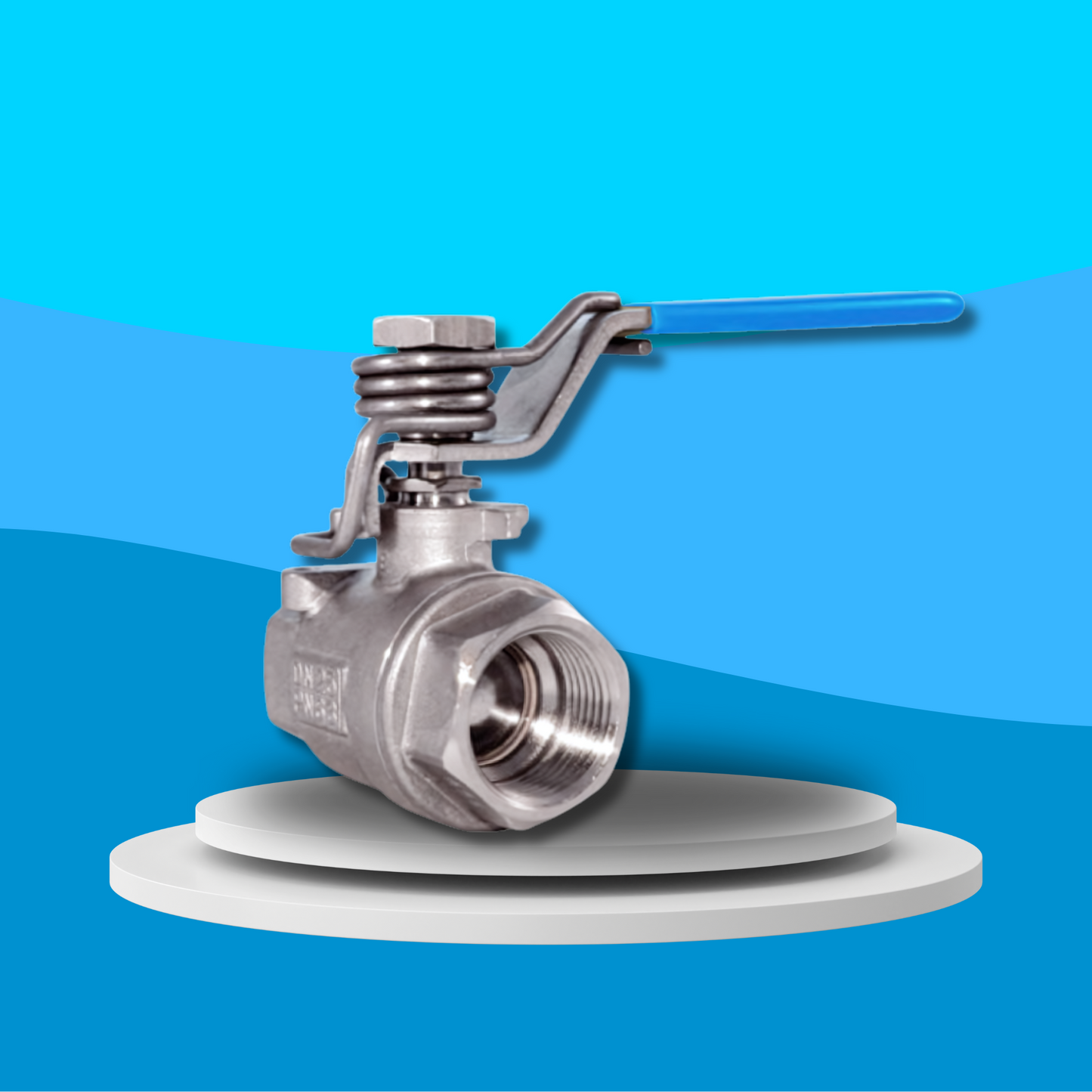 WRAS Approved Stainless Steel Two Piece Ball Valve with Spring Close Lever